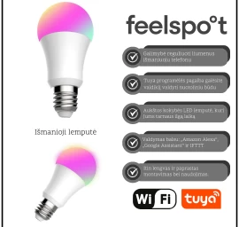 Išmanioji lemputė Feelspot FS-BL01W Wi-fi, RGB