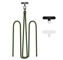 Išmaniojo Telefono Pakabukas Su Reguliuojama Virvele - Alyvuogių žalios Spalvos