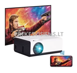 Išmanus mini projektorius T01 720p raiška, 4K, Wi-Fi 2.4G/5G, Bluetooth