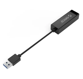 Išorinė Usb-a – Rj45 Tinklo Plokštė, 10/100/1000 Mbps – Juoda