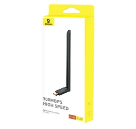 Išorinis Usb Wifi 2.4ghz 300mbps Tinklo Adapteris Su 6dbi Antena, Juodas