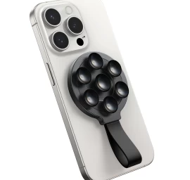 Išradingas Magnetinis Telefono Laikiklis Su Siurbtukais, Juodas