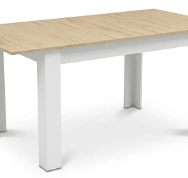 Išskleidžiamas Stalas Np 120–160x80 „sonoma“ – Baltos Kojos