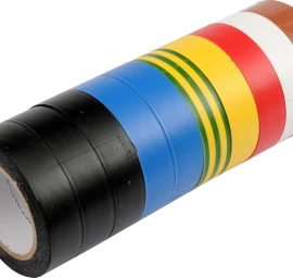 Izoliacinių įvairiaspalvių juostų rinkinys 10 vnt: 19mmx20m (75028)