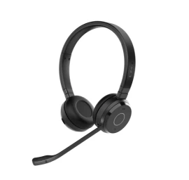 Jabra Evolve 65 TE UC Stereo Link390a Belaidės ausinės, Bluetooth, USB-A, Juoda