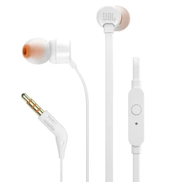 Jbl T110 Mini Jack 3,5 Mm Laidinės Ausinės į Ausis - Baltos Spalvos