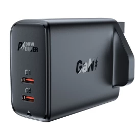 Jk Tinklo įkroviklis A32 Gan Dviejų Prievadų Usb-c Pd 50w Kištukas Jk Juodas