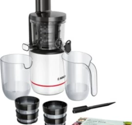 Juicer low speed For fruit and vegetables BOSCH MESM500W (150W; black and white color)