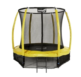 Jumpi 252 Cm/8ft Maxy Comfort Plus Geltonas Sodo Batutas Su Vidiniu Tinklu