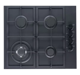 Juodos matinės spalvos dujinė kaitlentė Schlosser PGH635FFD (MATT BLACK)