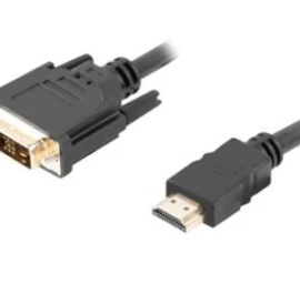 Kabel HDMI(M)-DVI-D(M)  1.8M czarny
