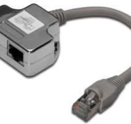 Kabelio Adapteris Rj45 / 2x Rj45 Ekrano Lizdas
