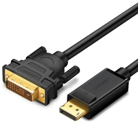 Kabelio Displayport - Dvi 2 M Paauksuoti Kištukai Juodi
