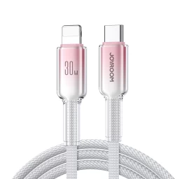 Kabelis crystal-clear Series 30w Usb-c - iphone Lightning 1,2 M - Baltas