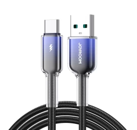 Kabelis Crystal-clear Series 3a Usb-a - Usb-c 1,2 M - Juodas