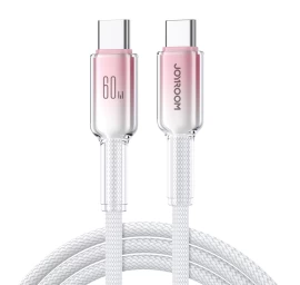 Kabelis Crystal-clear Series 60w Usb-c - Usb-c 1,2 M - Baltas