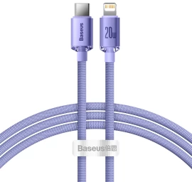Kabelis Greitam įkrovimui Ir Duomenų Perdavimui Usb-c Iphone Lightning 20w 1,2 M Violetinės Spalvos Kabelis Greitam įkrovimui Ir Duomenų Perdavimui Usb-c Iphone Lightning 20w 1,2 M Violetinės Spalvos