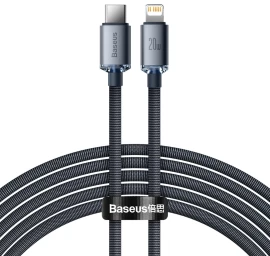 Kabelis Greitam įkrovimui Ir Duomenų Perdavimui Usb-c Iphone Lightning 20w 2 M Juodas
