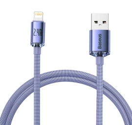 Kabelis Greitam įkrovimui Ir Duomenų Perdavimui Usb Iphone Lightning 2,4a 1,2 M Violetinės Spalvos Kabelis Greitam įkrovimui Ir Duomenų Perdavimui Usb Iphone Lightning 2,4a 1,2 M Violetinės Spalvos