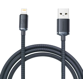 Kabelis Greitam įkrovimui Ir Duomenų Perdavimui Usb Iphone Lightning 2.4a 2 M Juodas