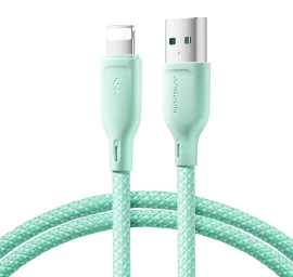 Kabelis iphone įvairiaspalvis Usb-a - lightning 3a 1 M žalias