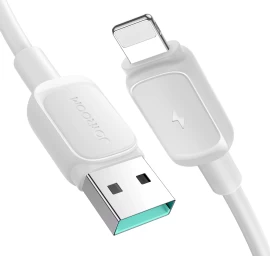 Kabelis iphone Lightning - Usb 2.4a 1,2 M Baltas