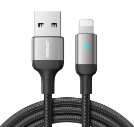 Kabelis iphone Usb - lightning Greitojo įkrovimo Laidas A10 Series 2.4a 2 M Juodas