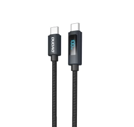 Kabelis L7c Usb-a - Usb-c 100w Su Led Ekranu 1 M - Juodas
