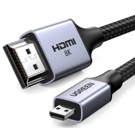 Kabelis Micro Hdmi - Hdmi 2.1 8k 1 M - Pilkas