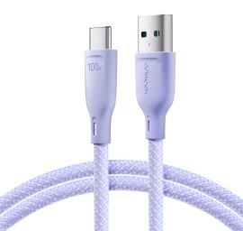 Kabelis multi-colour Series Usb-a - Usb-c 100w Greito Perdavimo Kabelis 1 M Violetinės Spalvos