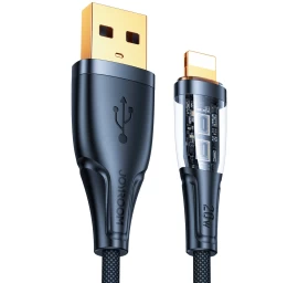 Kabelis Su Išmaniuoju Jungikliu Usb-a - Iphone Lightning 1,2 M - Juodas