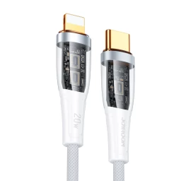 Kabelis Su Išmaniuoju Jungikliu Usb-c - iphone Lightning 1,2 M - Baltas