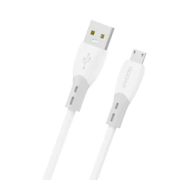Kabelis Su Silikonine Apyranke Usb-a - Micro Usb L25sm 3a 1 M - Baltas
