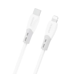 Kabelis Su Silikonine Apyranke Usb-c - iphone Lightning L25sx 30w 1 M - Baltas