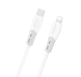 Kabelis Su Silikonine Apyranke Usb-c - iphone Lightning L25sx 30w 2 M - Baltas