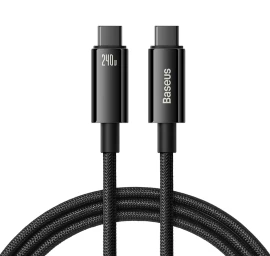 Kabelis Tungsten Gold Usb-c 480mb/s 240w 2 M Juodas