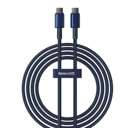 Kabelis Tungsten Gold Usb-c - Usb-c 100w 2 M - Tamsiai Mėlynas