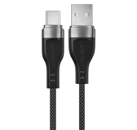 Kabelis Usb-a - Usb-c 3a Su Magnetiniu Organizatoriumi 1,2 M - Juodas