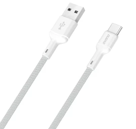 Kabelis Usb-a - Usb-c 5a 1 M - Baltas