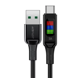 Kabelis Usb-a - Usb-c 60w Su Ekranu 1,2 M Juodas