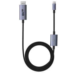 Kabelis Usb-c - Displayport Dp 8k Pd 100w High Definition Series 1,5 M - Juodas