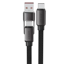 Kabelis Usb-c - Usb-a / Usb-c 480mb/s 3a 0,2 M - Juodas