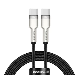 Kabelis Usb-c - Usb-c Cafule Metal Data Power Delivery 100w 1m - Juodas