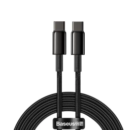 Kabelis Usb-c - Usb-c Greitasis įkrovimas 100w 2 M - Visas Juodas