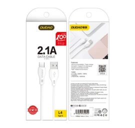 Kabelis Usb - Usb-c 2.1a 2 M Baltas