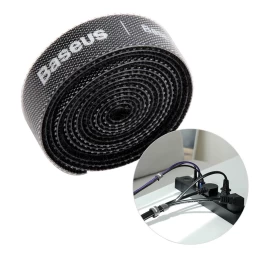 Kabelių Organizatoriaus velcro Juosta 1 M Juoda