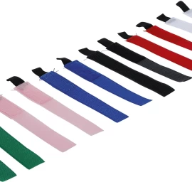 Kabelių raiščių asortimentas (velcro) | 20 x 190 mm | 12 vnt. (80825)