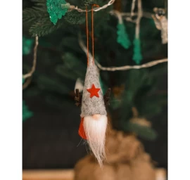 Kalėdinis Dekoratyvinis Pakabukas 9cm Pilkasis Mikis