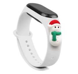 Kalėdinis Dirželis Xiaomi Mi Band 4 / Mi Band 3 Kalėdinė Silikoninė Apyrankė Balta (snieguolė 1) Kalėdinis Dirželis Xiaomi Mi Band 4 / Mi Band 3 Kalėdinė Silikoninė Apyrankė Balta (snieguolė 1)
