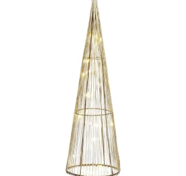 Kalėdų Eglutė Dekoratyvinė Aukso Spalvos Vadovaujama šiltai Balta 40 Cm